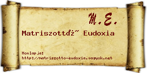 Matriszottó Eudoxia névjegykártya